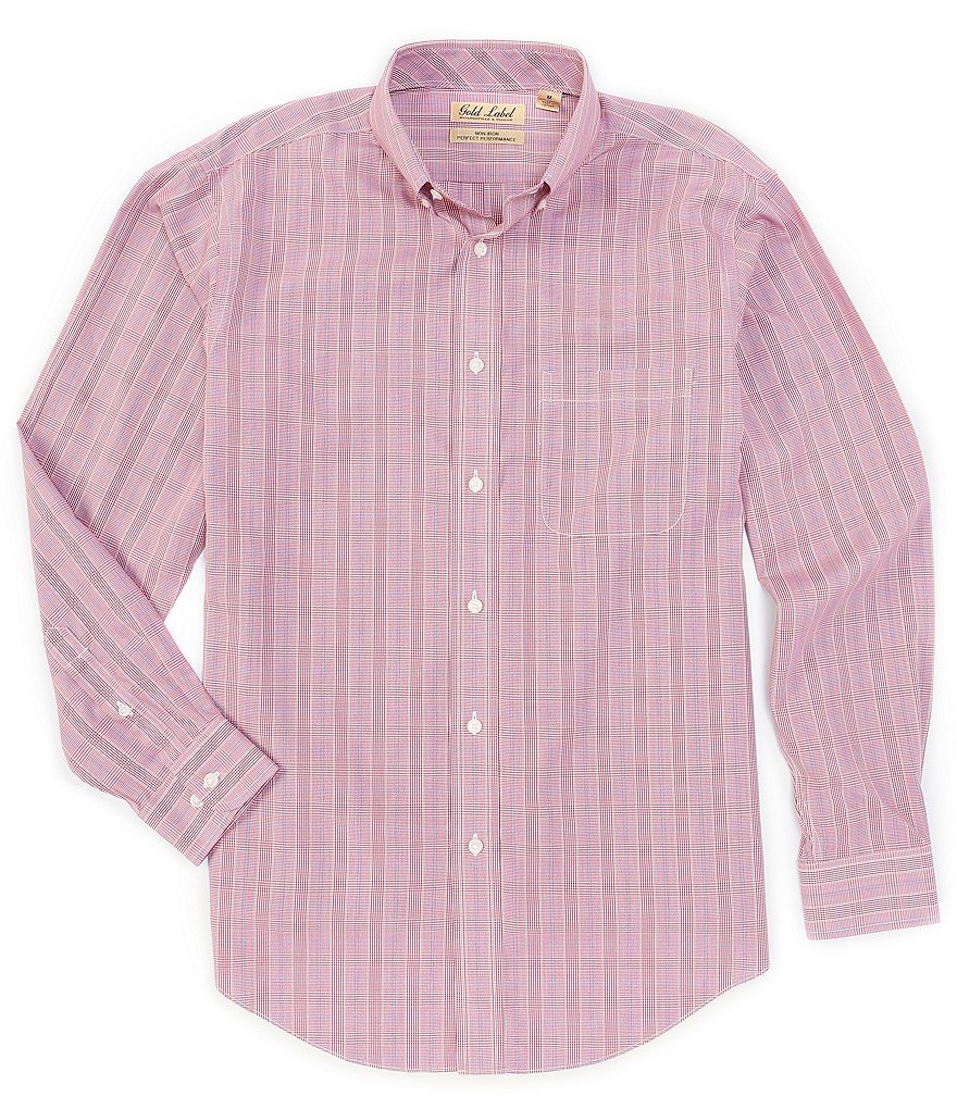 Cutter & Buck Versatech Pinstriped Long-Sleeve Dress Shirt