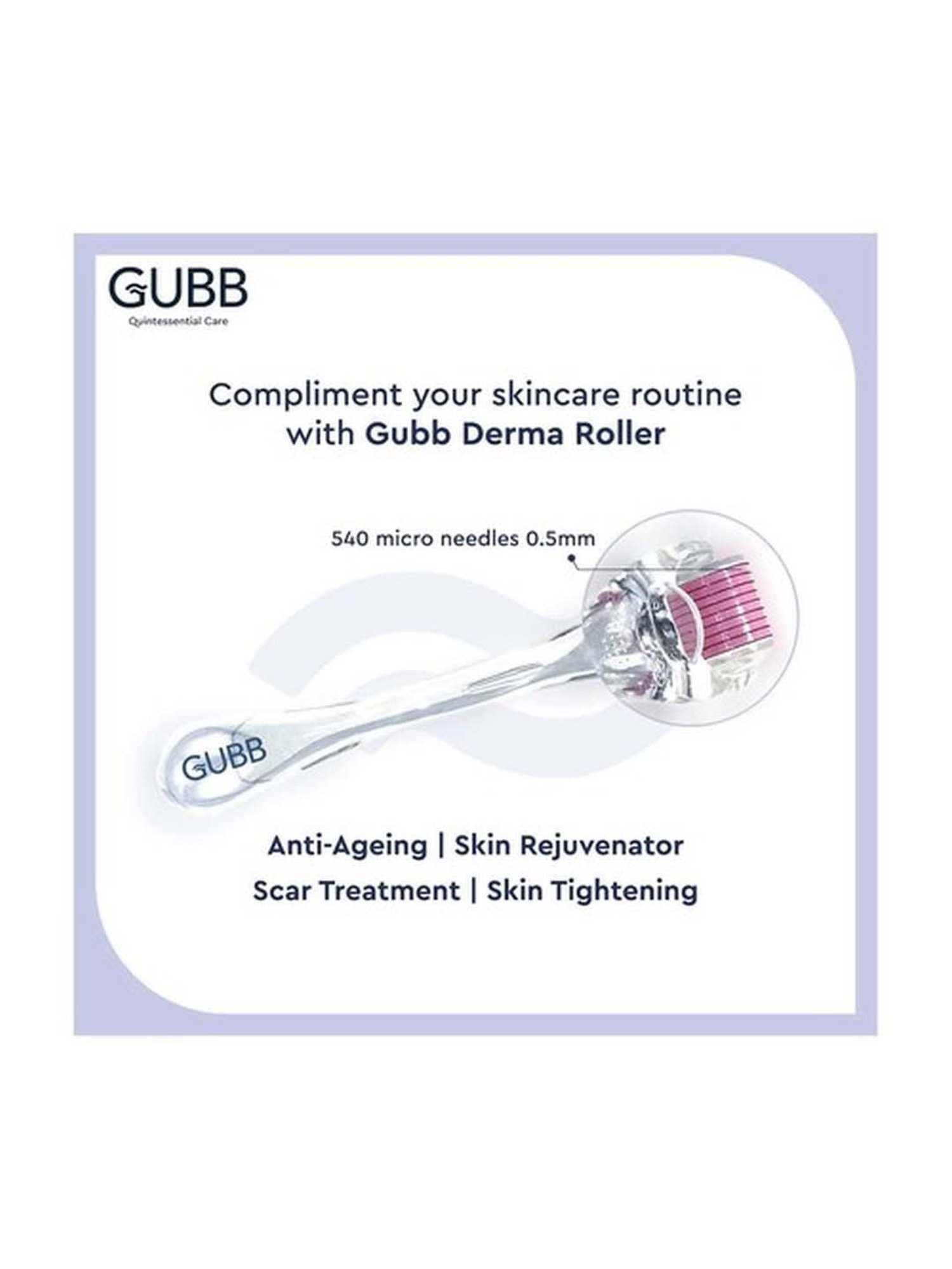 GUBB Transparent Pink Derma Roller