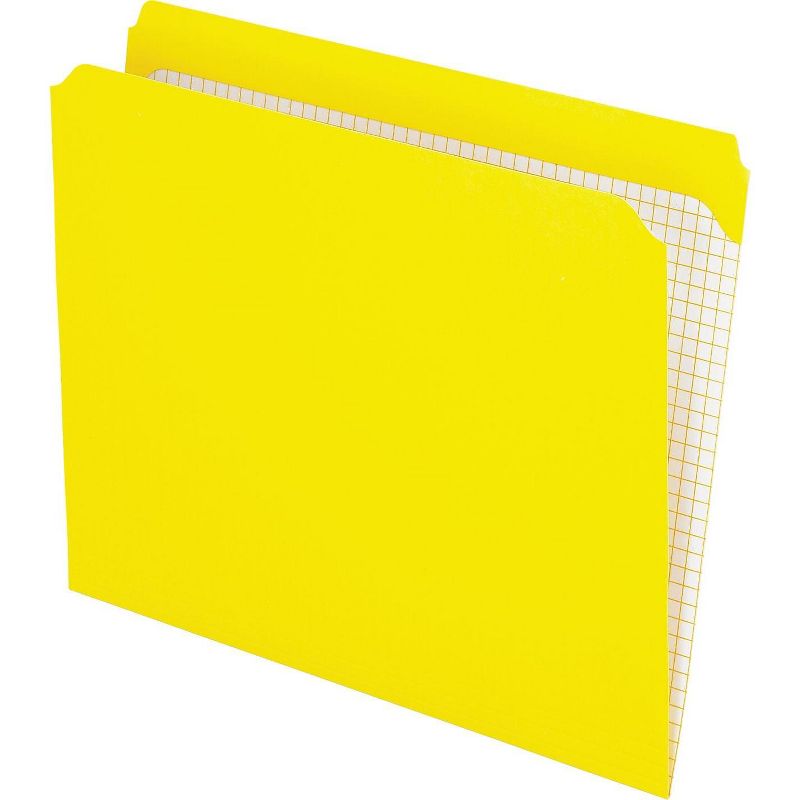 Pendaflex Reinforced Top Tab File Folders Straight Cut Letter Yellow 100/Box R152YEL