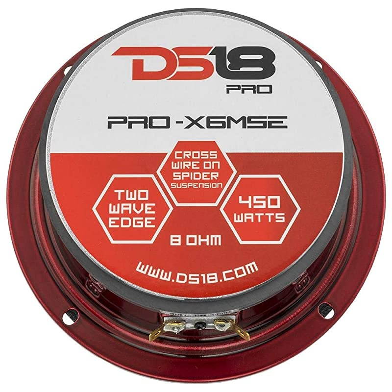 PROX6MSE Loudspeaker 65 Midrange Sealed Basket 450W Max 225W RMS 8 Ohms Premium Quality Audio Door Speakers for Car or Truck Stereo Sound System 1 Speaker