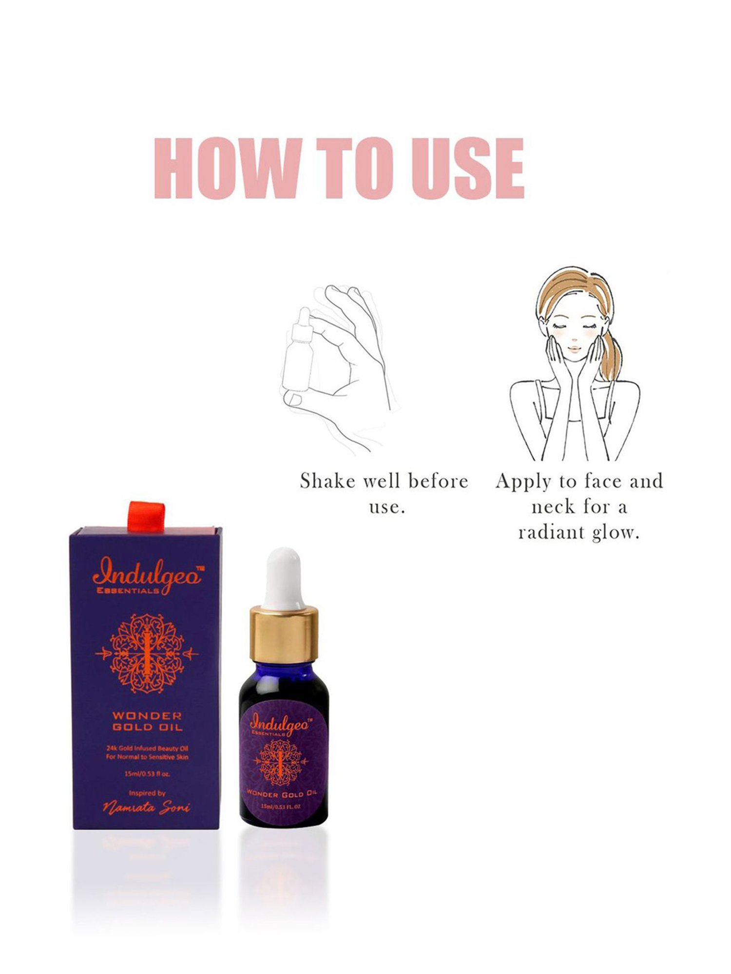 Indulgeo Essentials Wonder Gold Beauty Oil - 15 ml