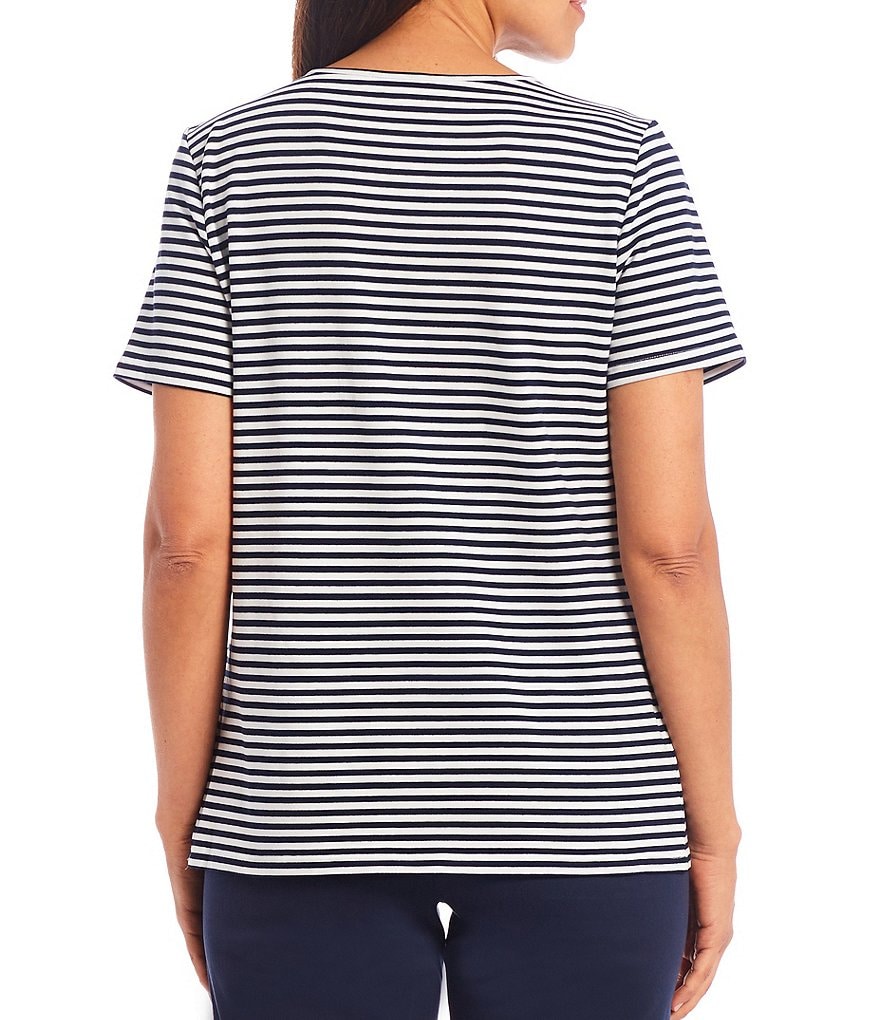 Preston & York Bobbi Striped French Terry Knit Tee