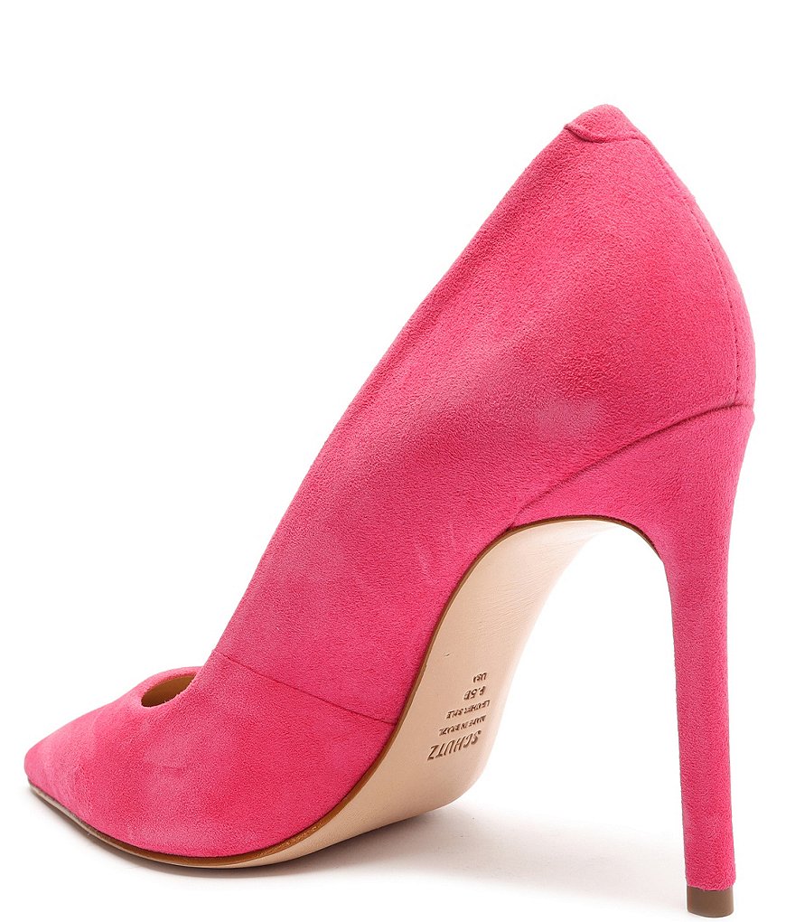 Schutz Lou Suede Pointed Toe Pumps