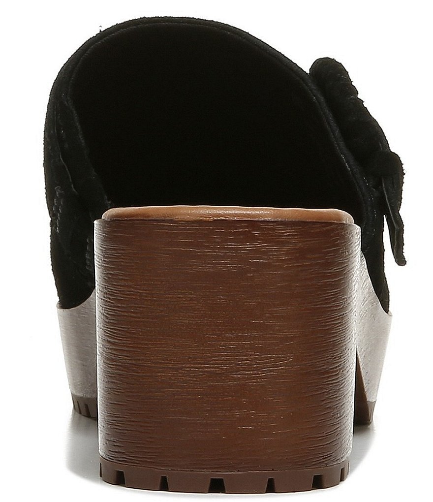 Zodiac Raine Suede Buckle Detail Block Heel Clogs