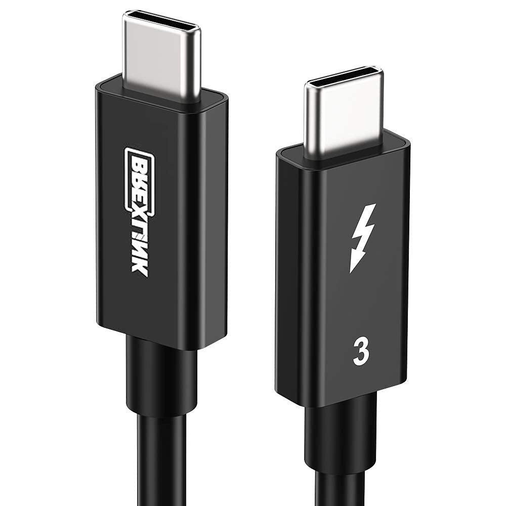 Thunderbolt 3 Cable 5ft (USB-C to USB-C) BrexLink 40Gbps Data Transfer/ 100W 5A Charging/ 5K@60Hz Type-C Compatible with External SSD eGpu USB-C Docking Station MacBook (Black)