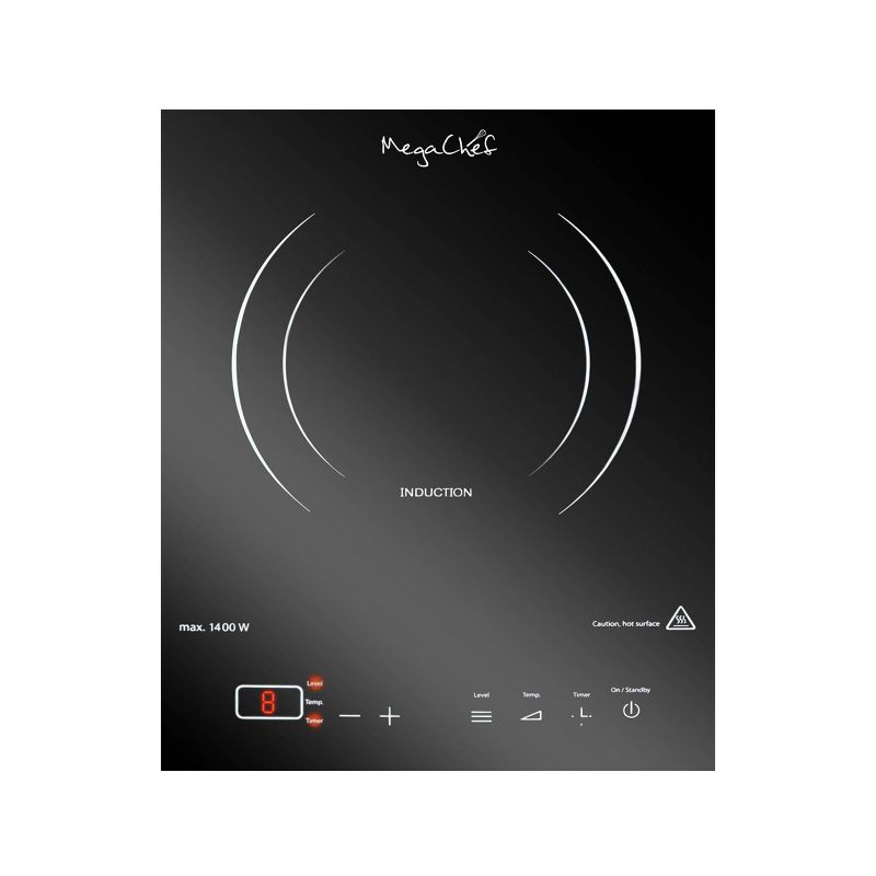 MegaChef Portable Induction Cooktop with Digital Control Panel - Black