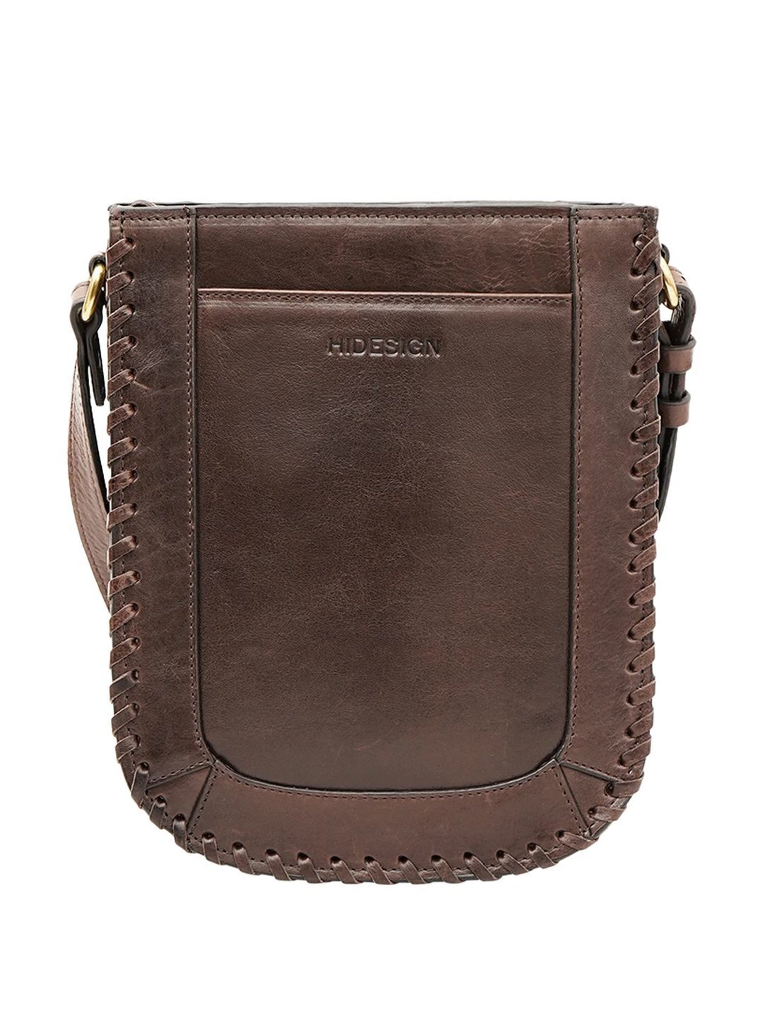 Baggit Brown PVC Solid Laptop Messenger Bag