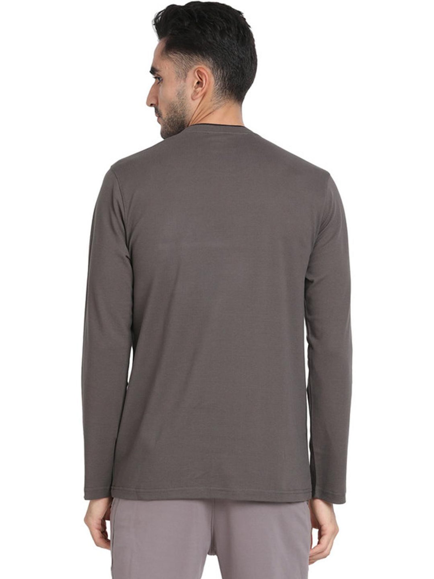 Turtle Grey Cotton Slim Fit T-Shirts