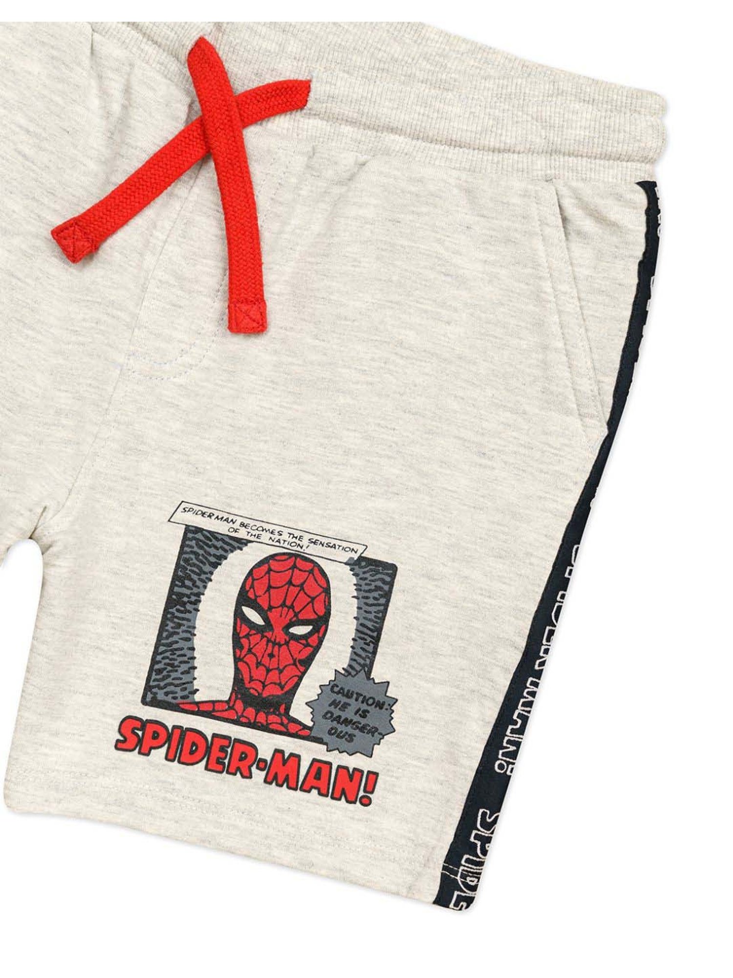 H by Hamleys Boys Grey & Red Printed Shorts