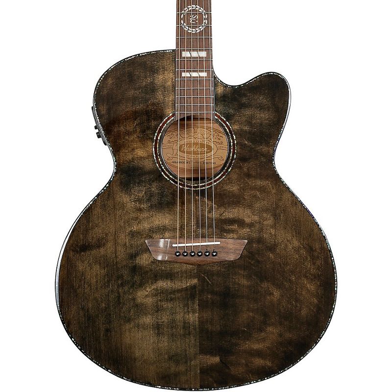 Washburn Michael Sweet J40SCE Acoustic-Electric Guitar Trans Black
