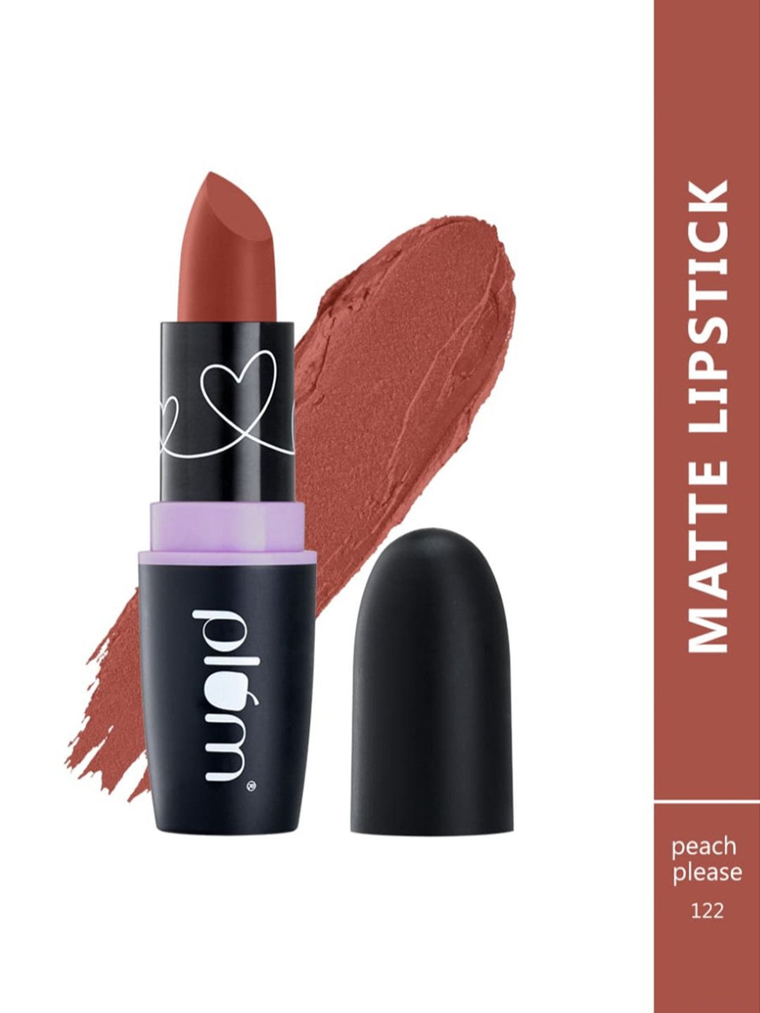 Plum Matterrific Lipstick Peach Please 122 - 4.2 gm