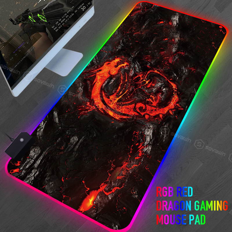 RGB LED Gaming Mouse Pad Esports Player Non-slip Color Mousepad