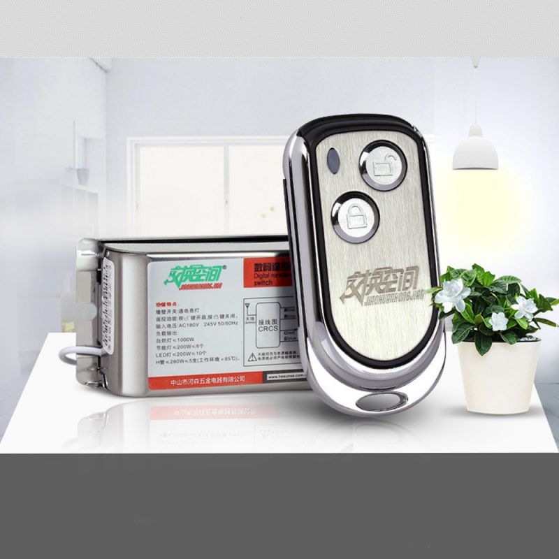 AC180-245V JG-2S One Channel 433Mhz Wireless Remote Control Light Switch for Incandescent Lamp LED Light