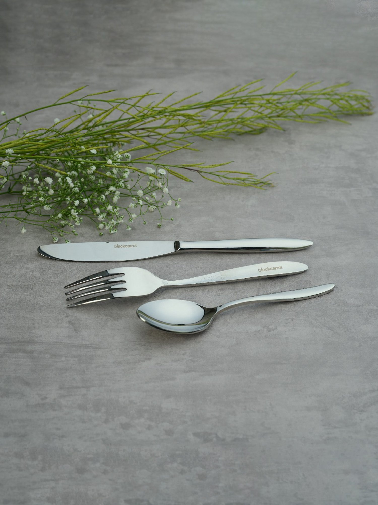 BlackCarrot 3 Pcs Stainless Steel Cutlery Set