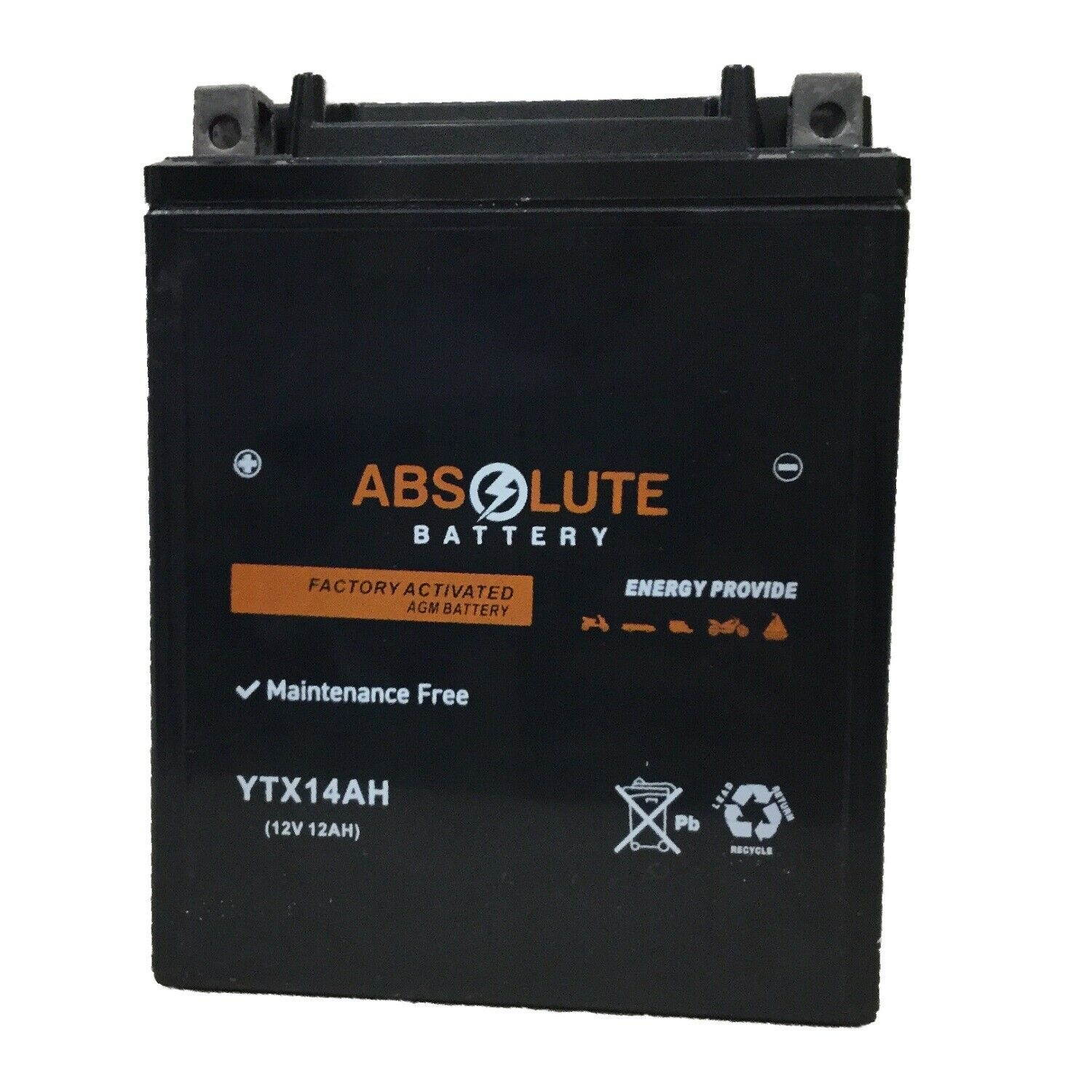 New YTX14AH-BS YB14A-A2 Battery Honda ATC200 FourTrax Big Red Kawasaki Yamaha