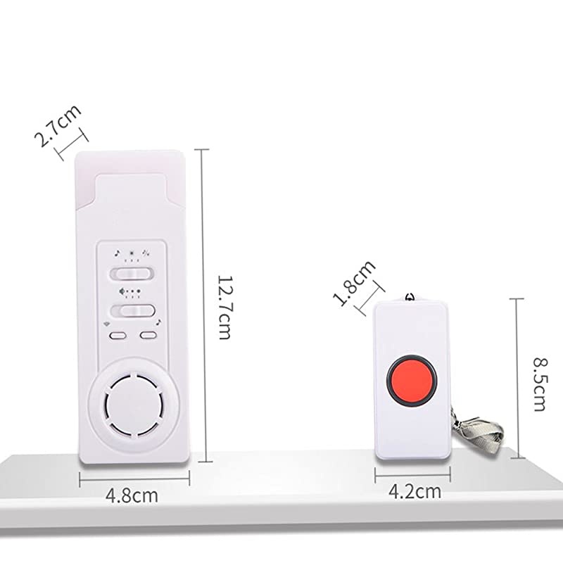 Caregiver,Caregiver Smart Personal Pager System Emergency Care Alarm Call Button Nurse Alert System -500+ft Operating Range (1 in 1)
