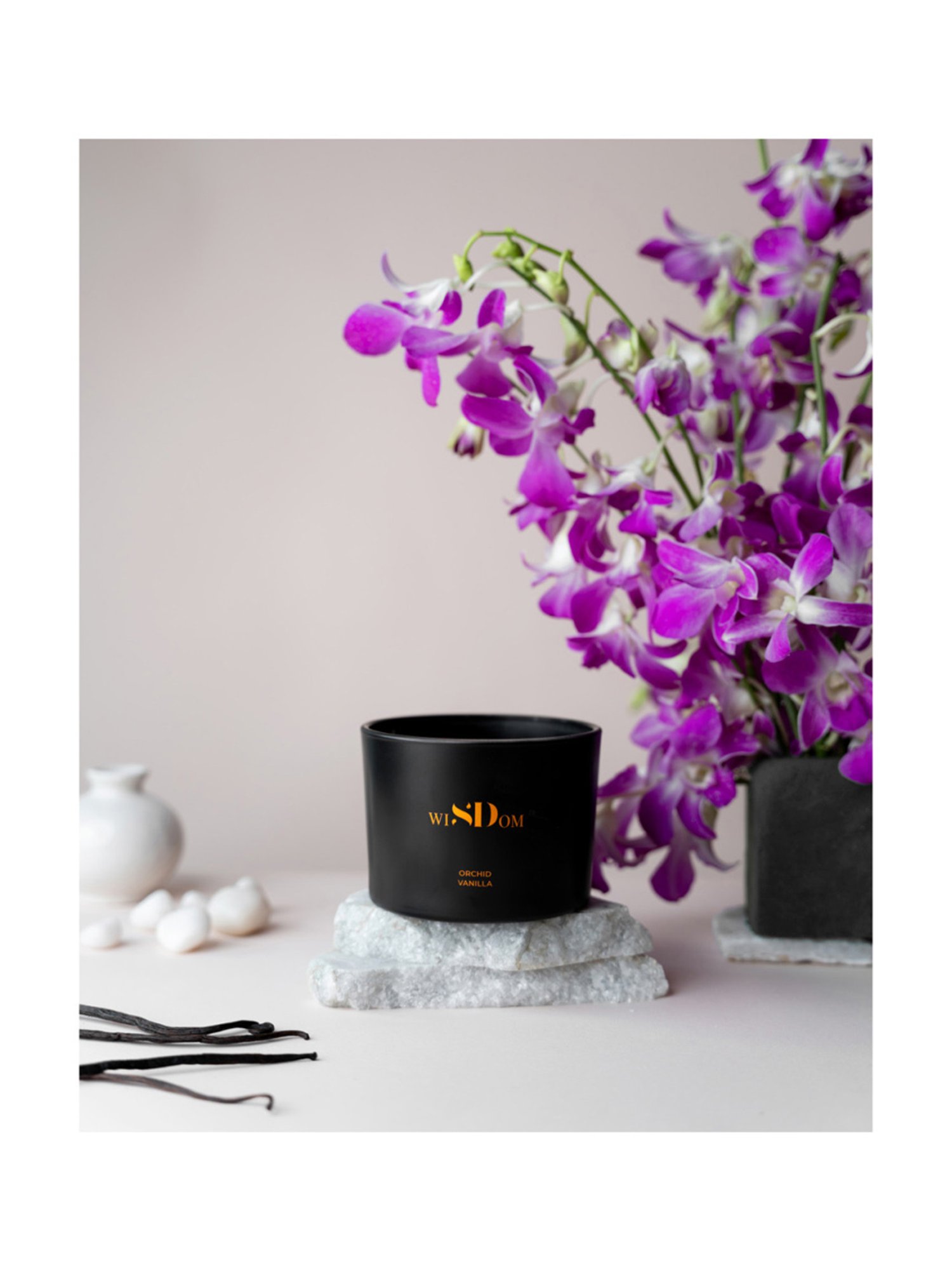 wiSDom by Sheetal Desai Orchid & Vanilla Luxury Scented Candle - Set of 1