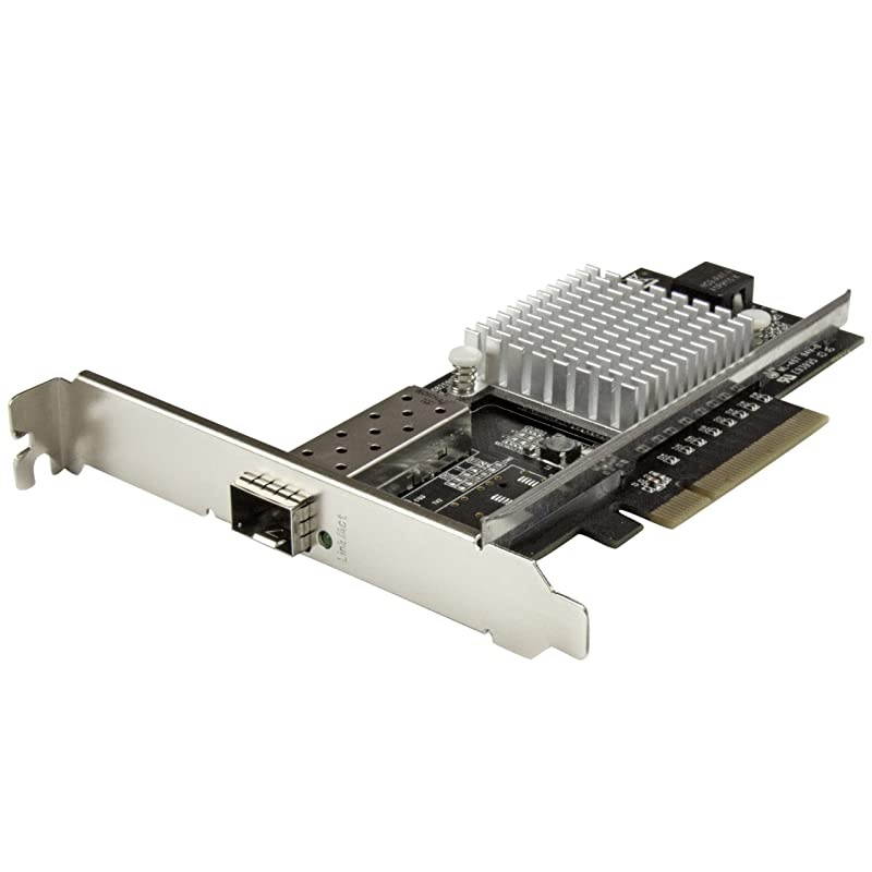 com 10G Network Card - MM/SM - 1x Single 10G SPF+ Slot - Intel 82599 Chip - Gigabit Ethernet Card - Intel NIC Card (PEX10000SFPI)