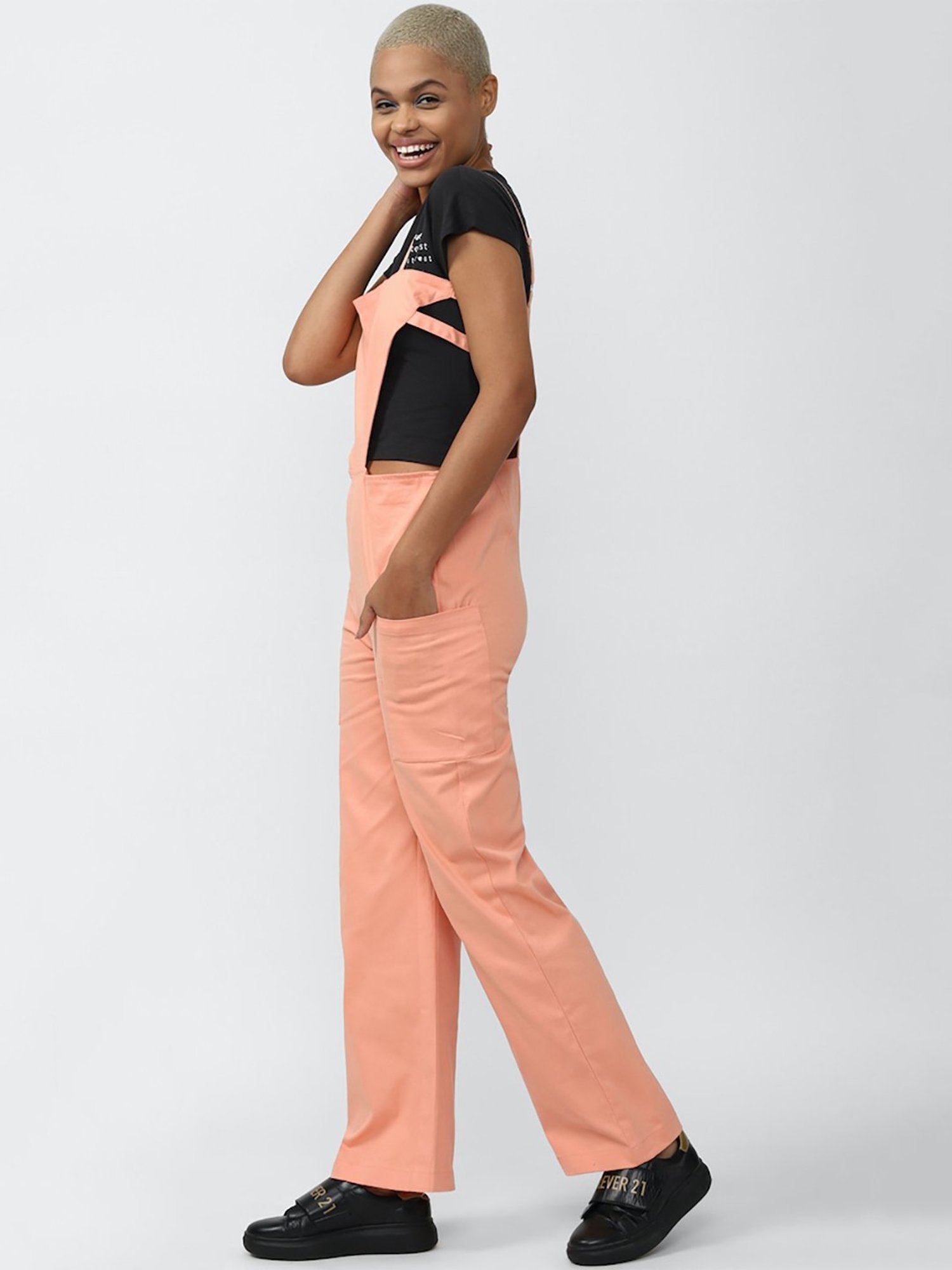 Forever 21 Peach Dungaree