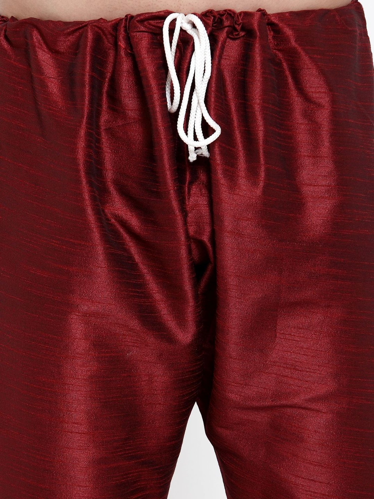 Benstoke Black & Maroon Regular Fit Sherwani Set