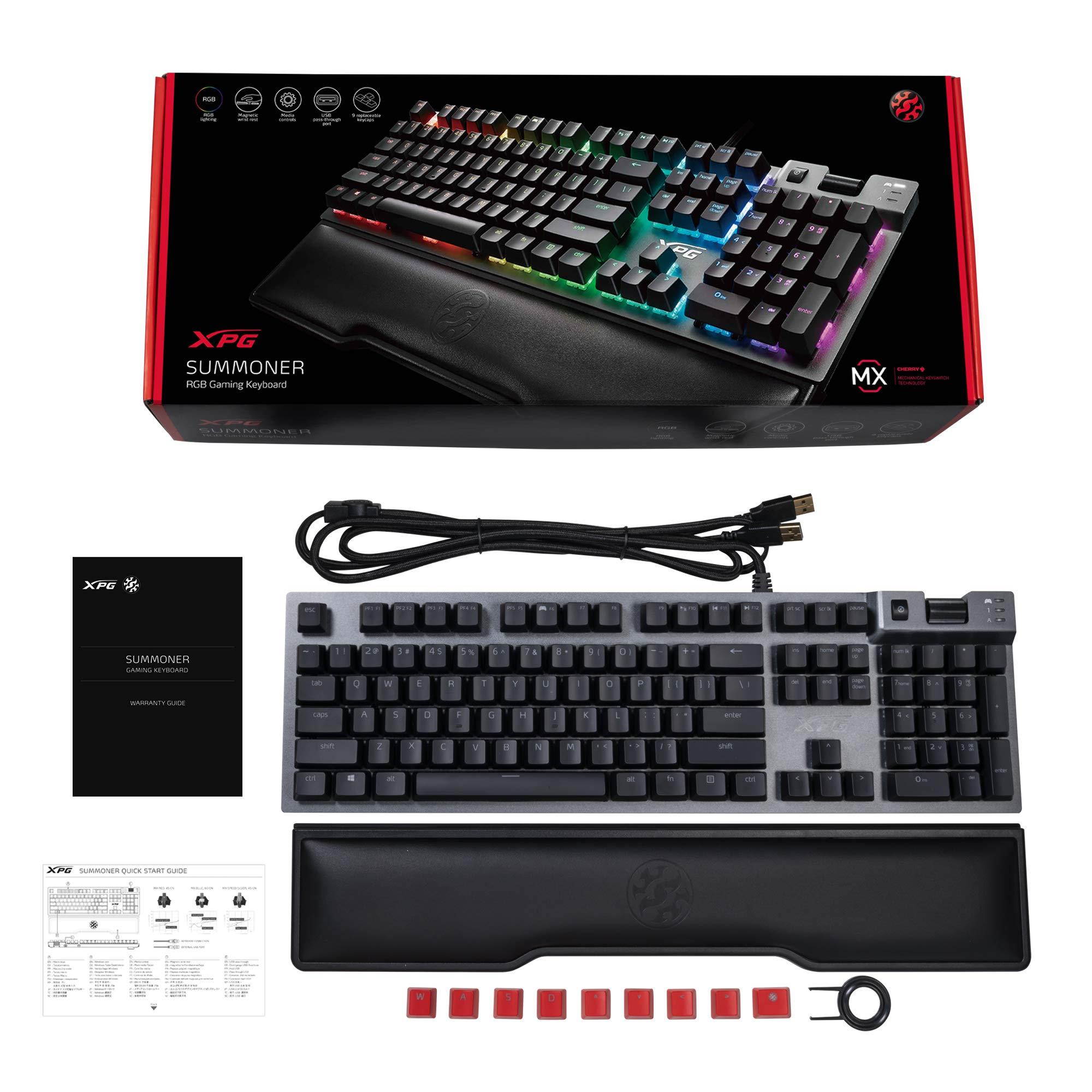 XPG Summoner RGB Gaming Mechanical Keyboard with Cherry Silver Switch and Wrist Rest (SUMMONER4C-BKCWW)