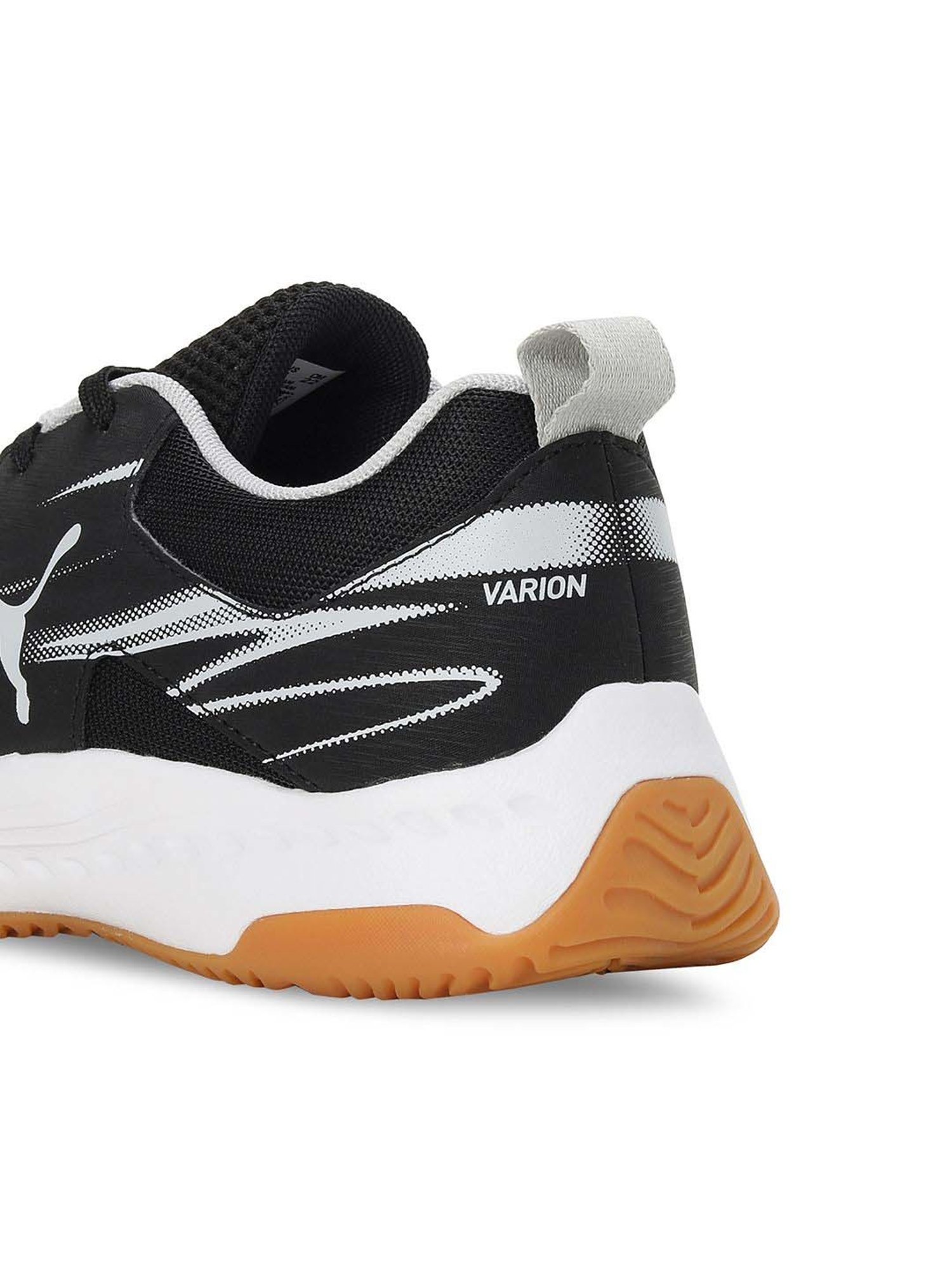 Puma Kids Varion II Jr Black & Grey Indoor Court Shoes