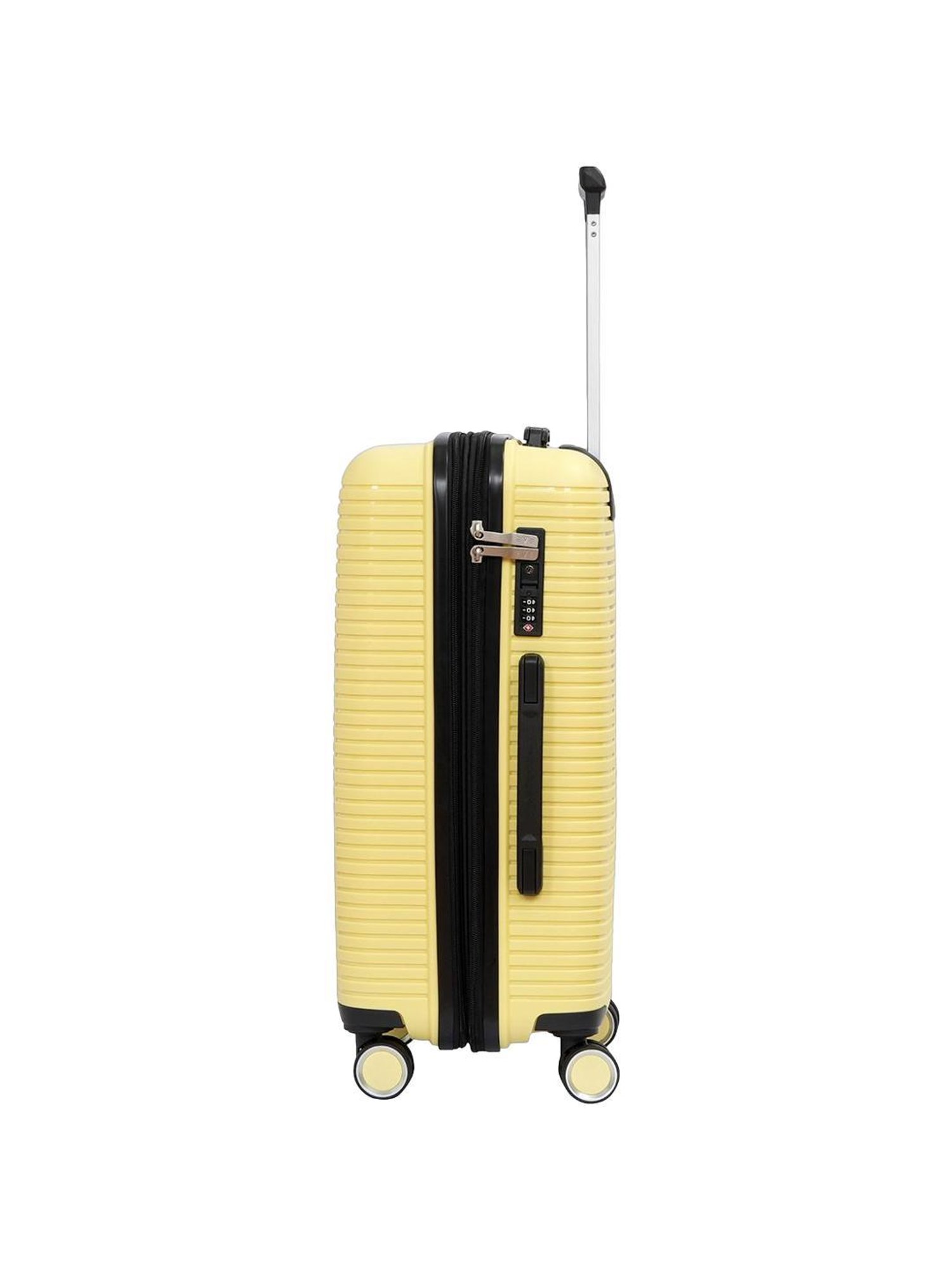 The Vertical Stellar Yellow Wheels 8 Medium Hard Cabin Trolley Bag