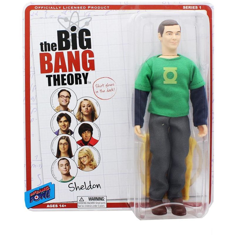 Bif Bang Pow Big Bang Theory Sheldon (Green Lantern/ Hawkman) Retro Clothed 8" Action Figure