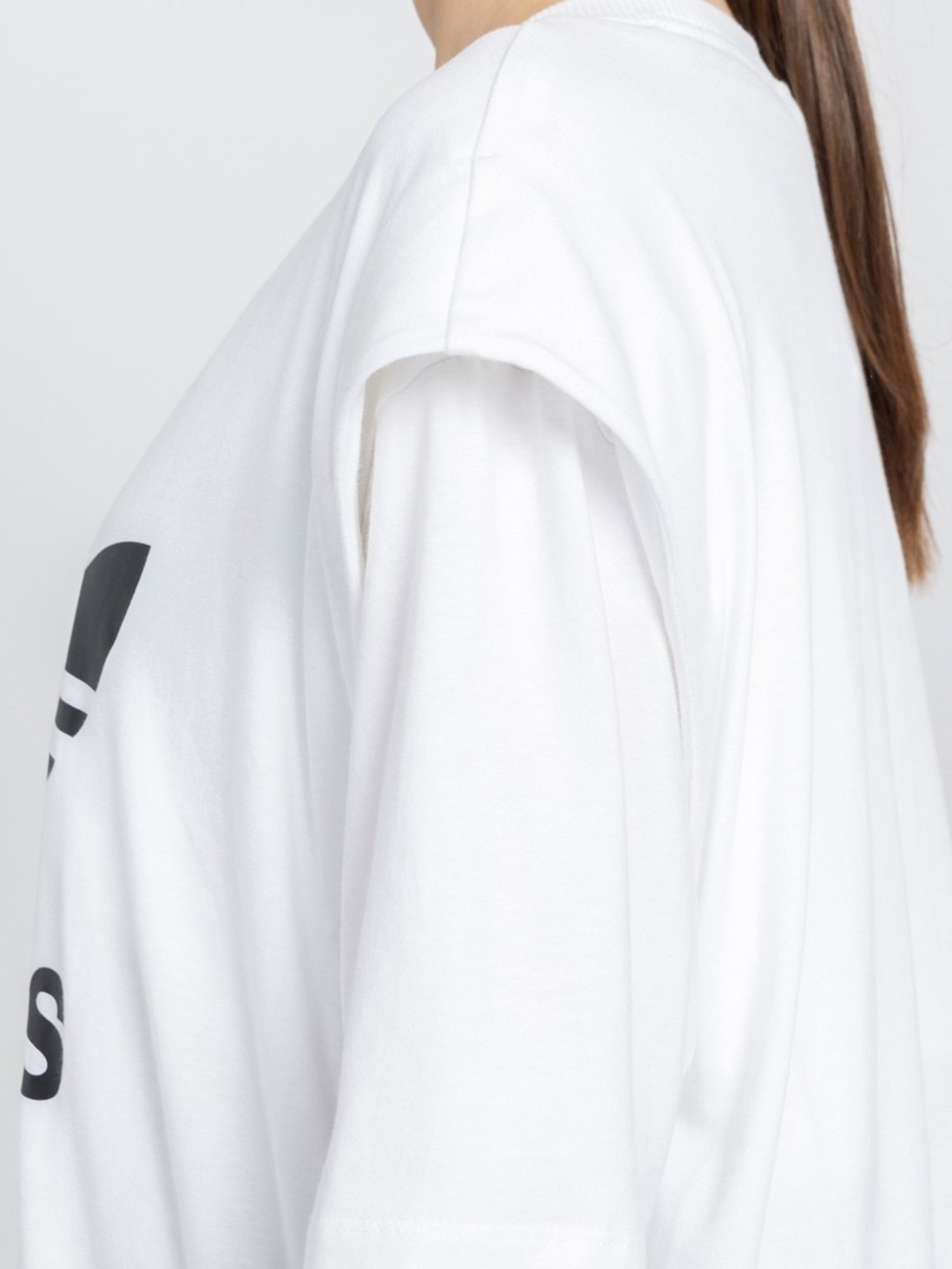 Adidas Originals White Cotton Printed T-Shirt