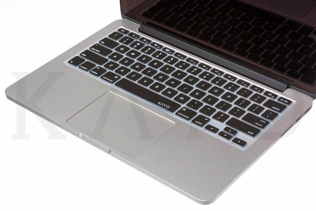KAYO Ultra Thin Durable Keyboard Cover Silicone Skin for Macbook 13  Unibody, Macbook Pro 13" 15" 17" (with or without Retina Display, 2015 or Older Version),Macbook Air 13 Inch, iMac- (BLACK)