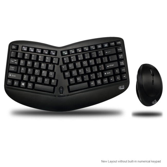 ADESSO WKB-1150CB WRLS ERGO KEYBOARD & MOUSE