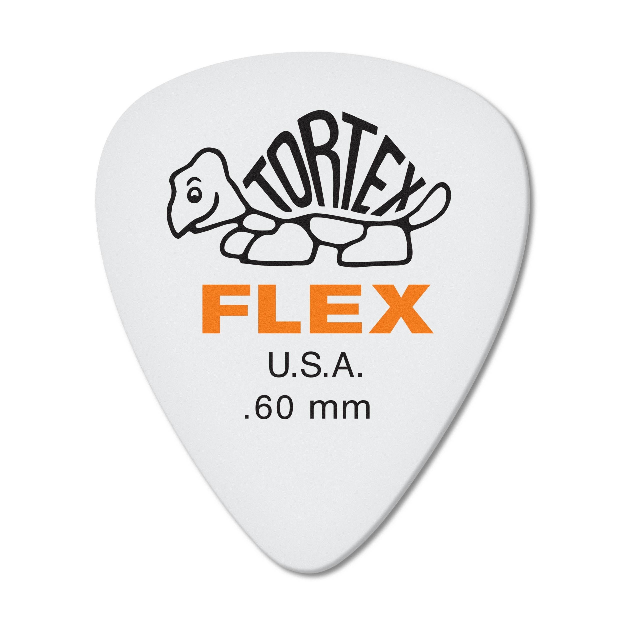 Dunlop 428 Tortex Flex Standard Guitar Picks, 72 Pack, .60mm