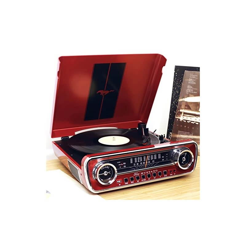 AudioFord LP4in1 Classic Car Styled Music Center Red Mustang LP