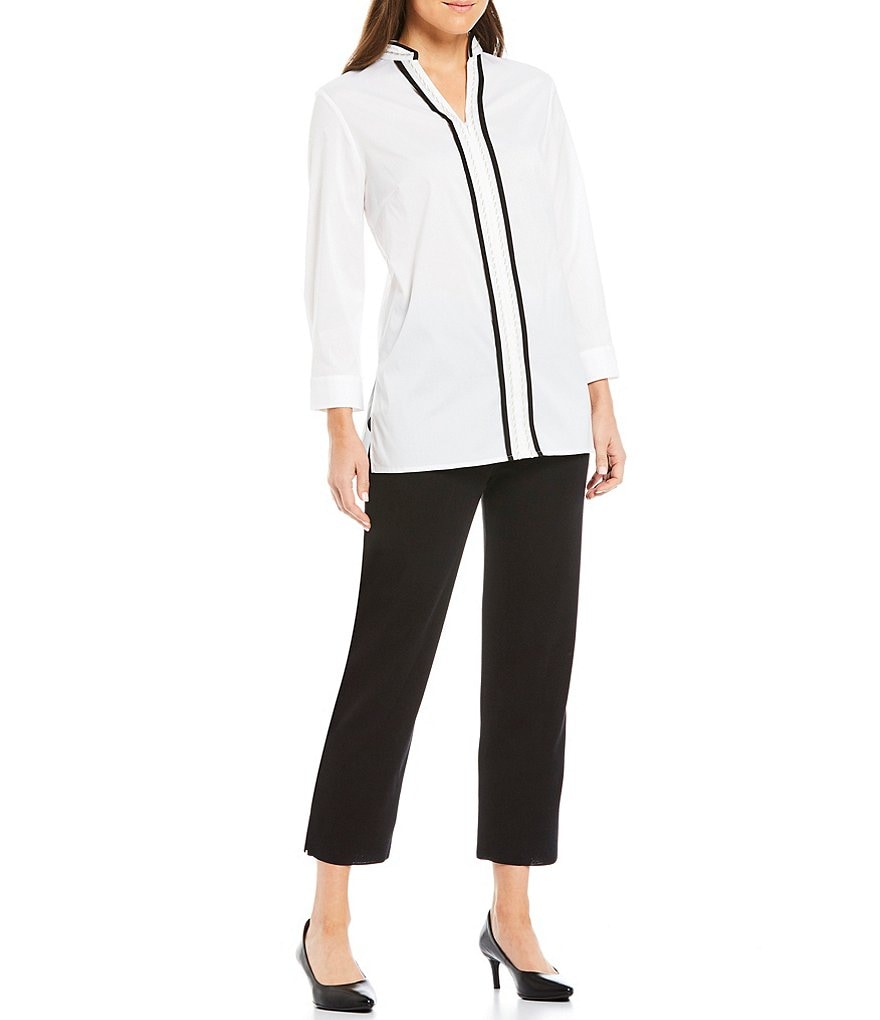 Misook Straight Ankle Pull-On Pants