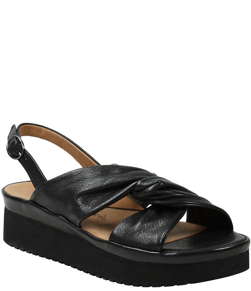 L'Amour Des Pieds Amiens Leather Twist Knot Sandals