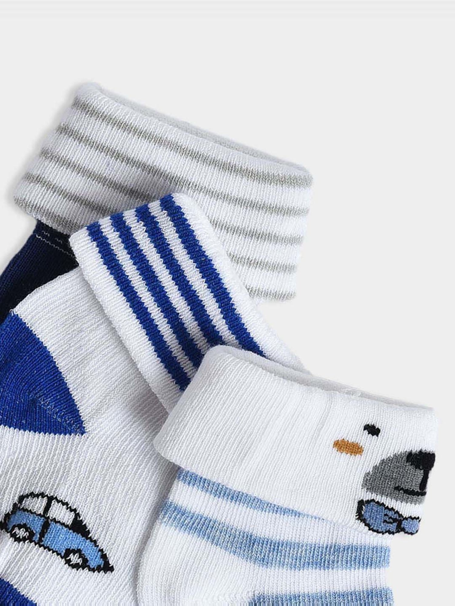 MiArcus Multicolor Cotton Polyblend Printed Socks 3 Pair