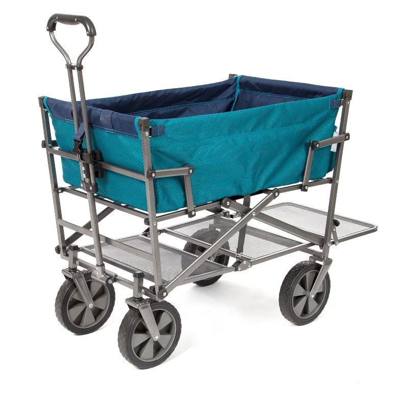 Mac Sports Heavy Duty Collapsible Folding All Terrain Beach Wagon, Red and Grey