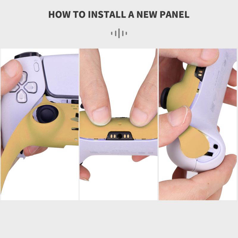 Decorative Strip for PS5 Dualsense Controller, Ackmioxy PS5 Accessories DIY PS5 Controller Replacement Shell Color Replacement Decoration Accessories for PS5 Controller Panel (Red)