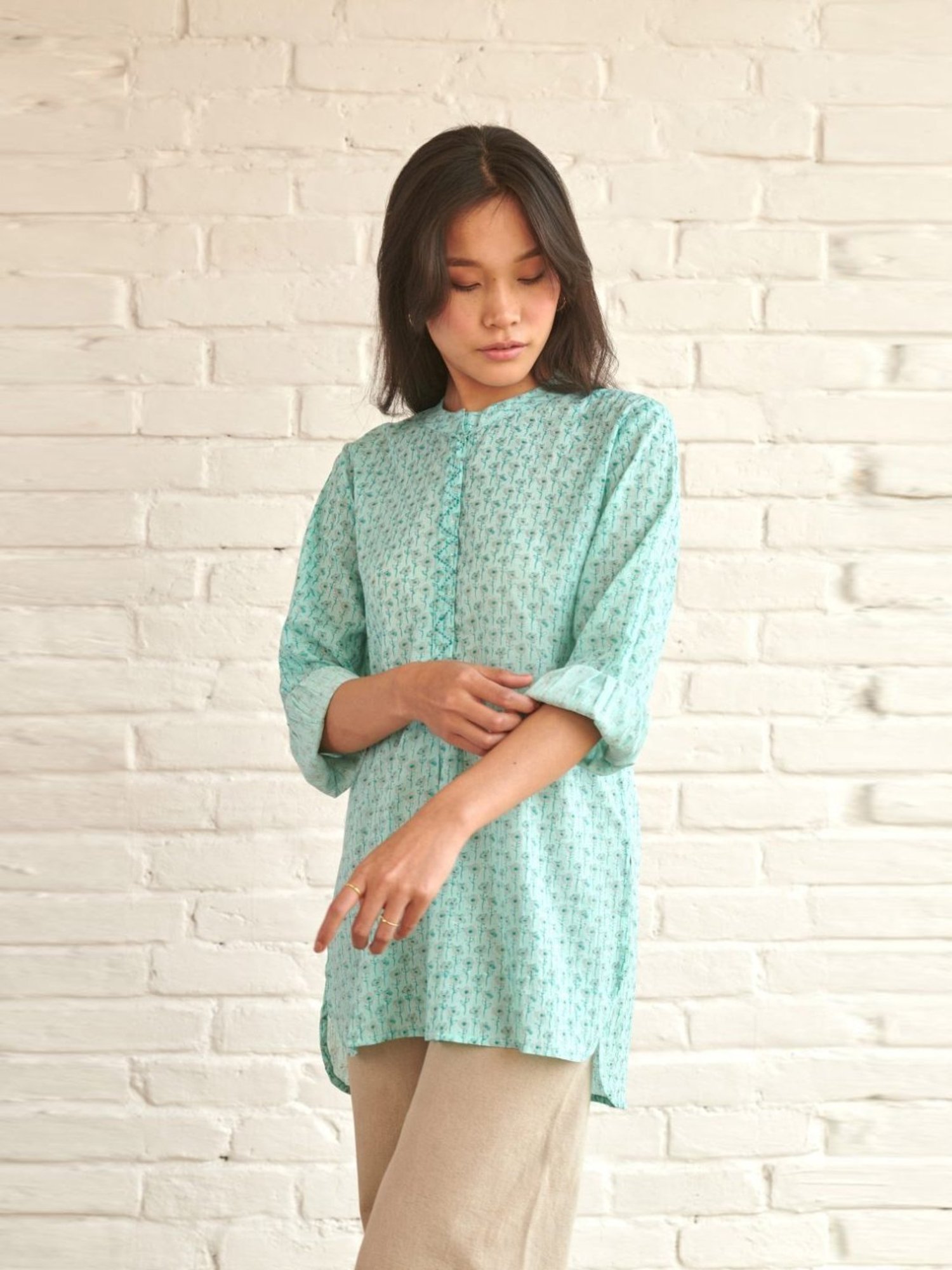 Prakriti Jaipur Blue Iris Shirt