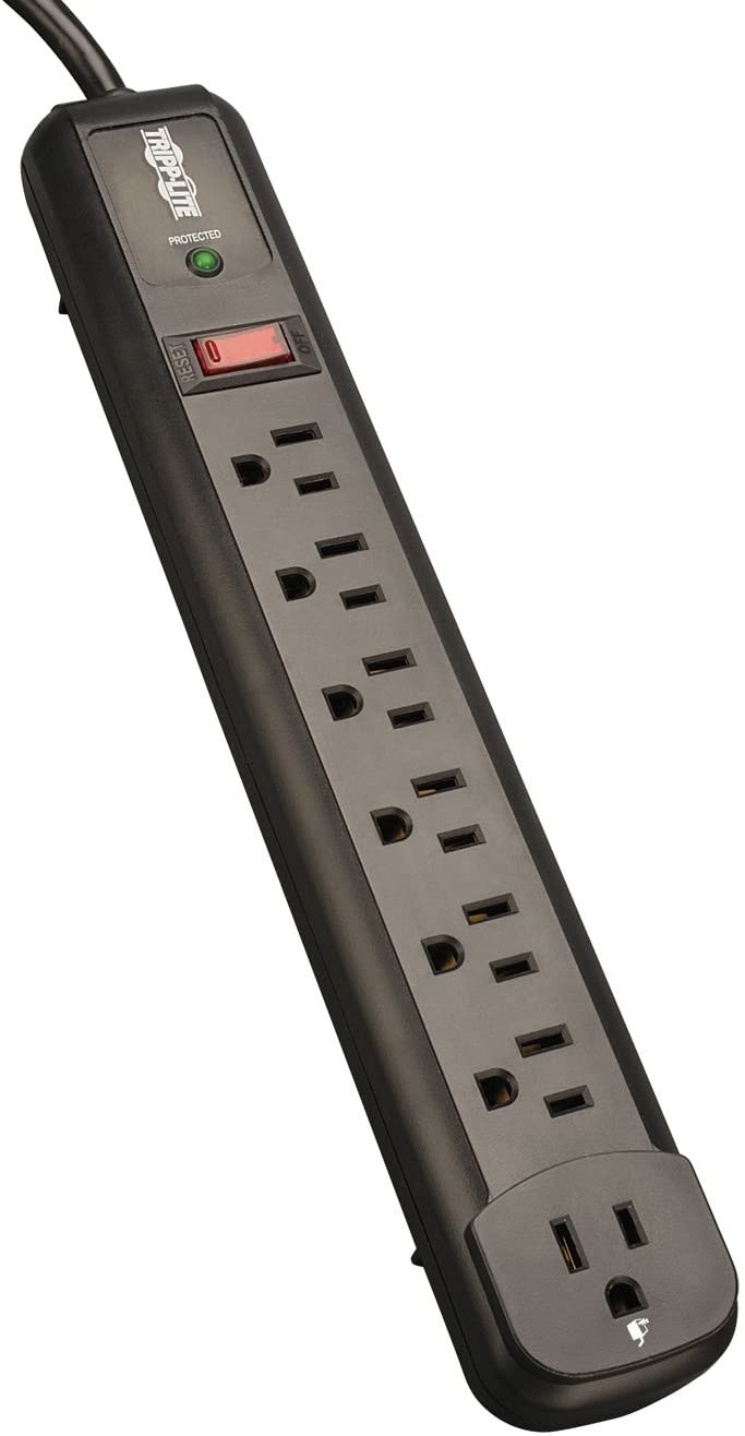 Uninex PS102 RF Remote Control Power Managed 6-Outlet Energy Controlled Surge Protector, Eliminates Standby Idle Electricity Usage, 6-Foot