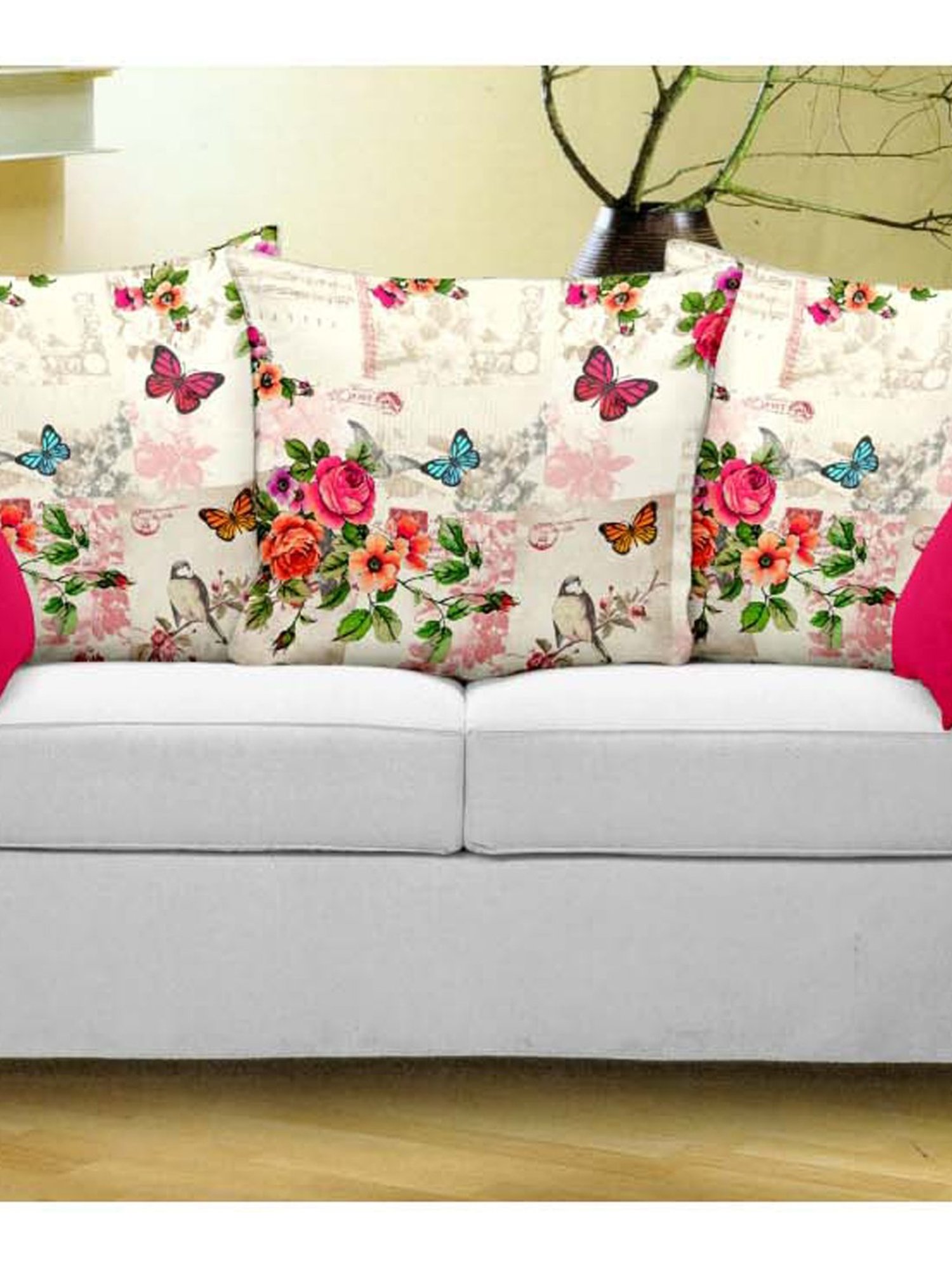 BIANCA Soft-Touch Digitally Printed Cushion Cover [Hidden Zipper On Side] -3pc 16 X16 set