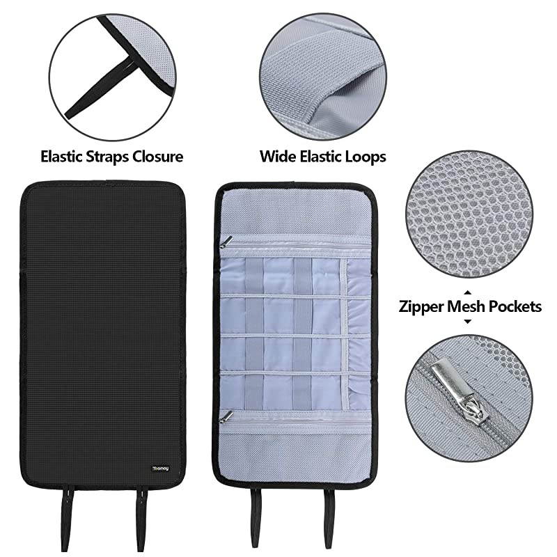 Travel Cable Organizer Cord BagUSB Drive Shuttle CaseElectronics Accessory Organizer Black