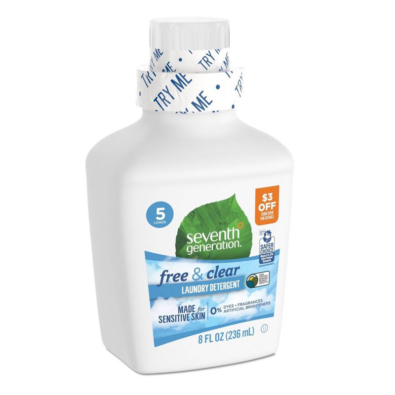 Seventh Generation Trial Liquid Laundry Free & Clear - 8 fl oz