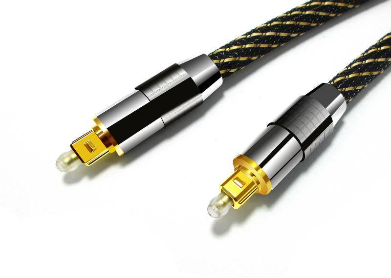 Easyday 5m 1.5m OD7mm Mesh Tough Digital Optical S/PDIF Fiber Toslink Audio Cable
