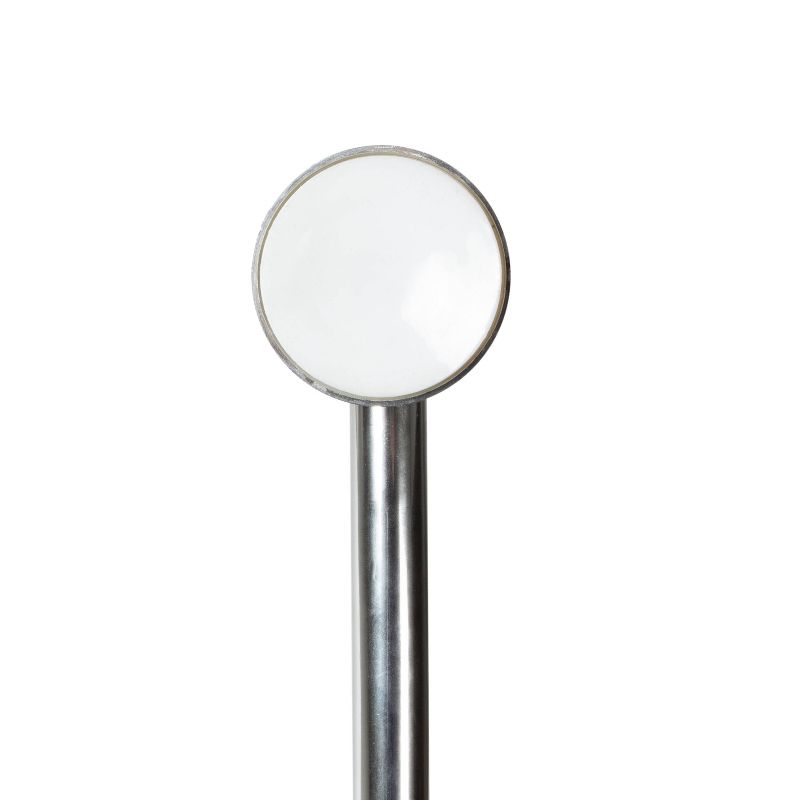 Powered Suction Cup Tension Mounted Curved Shower Rod Chrome - Bath Bliss