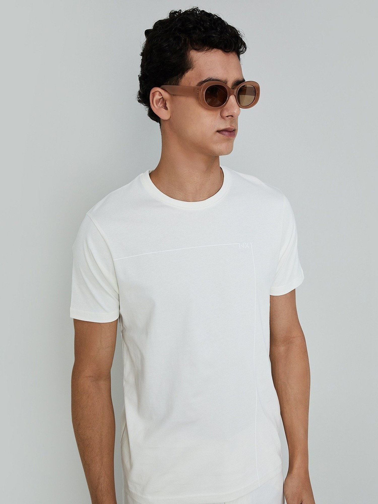 Forca Off White Cotton Regular Fit T-Shirt