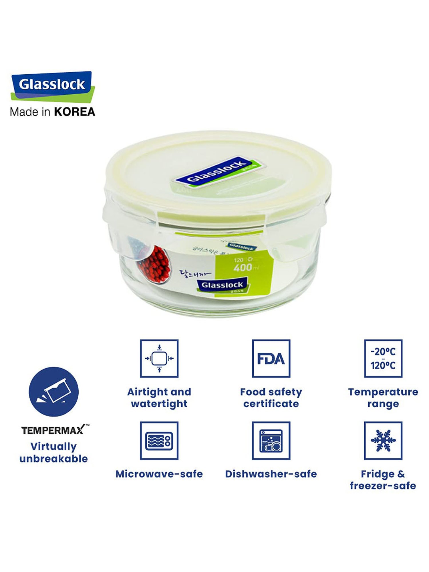 Glasslock Transparent Glass 400 ml Jars and Container