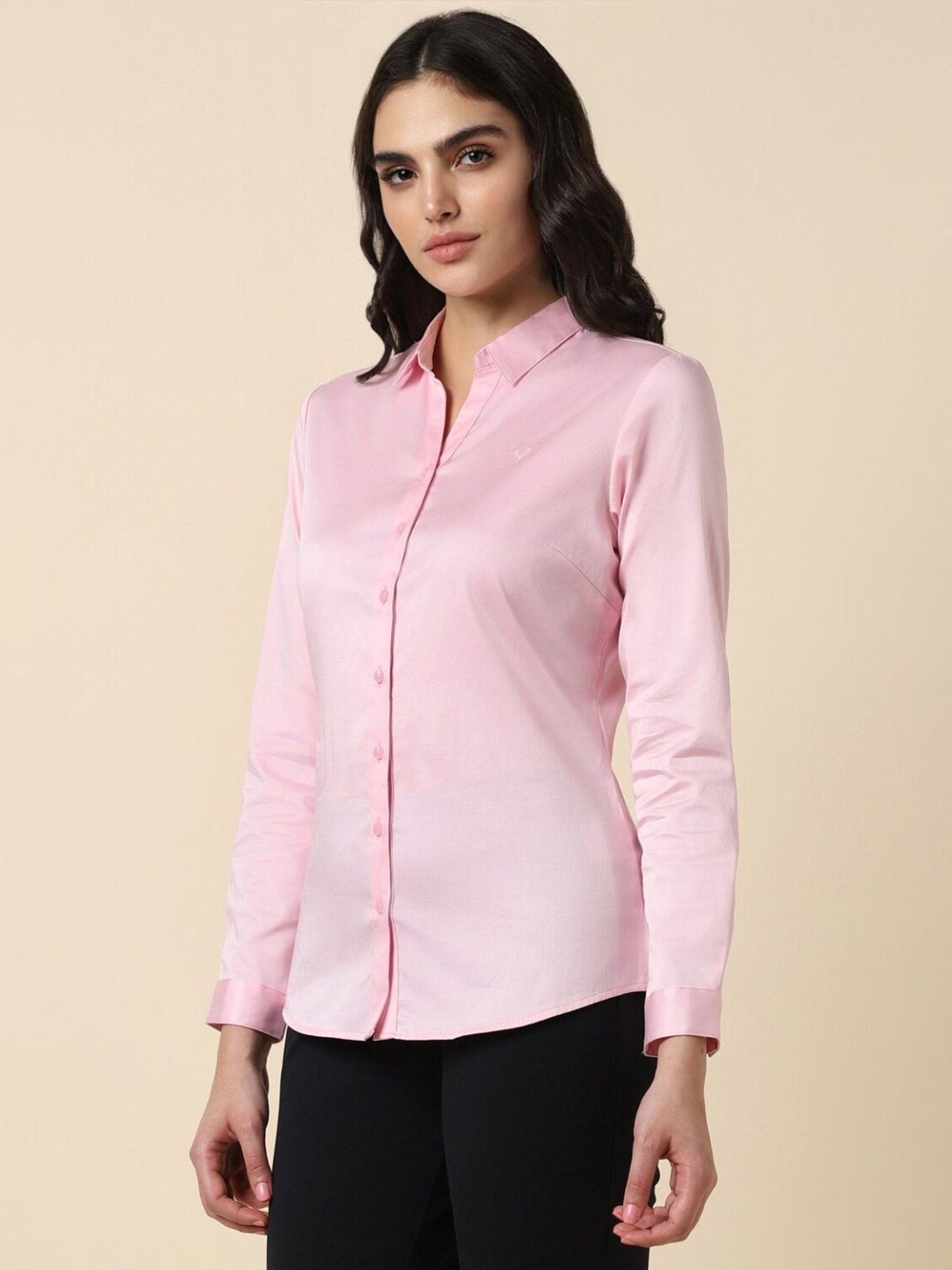 Allen Solly Pink Cotton Formal Shirt