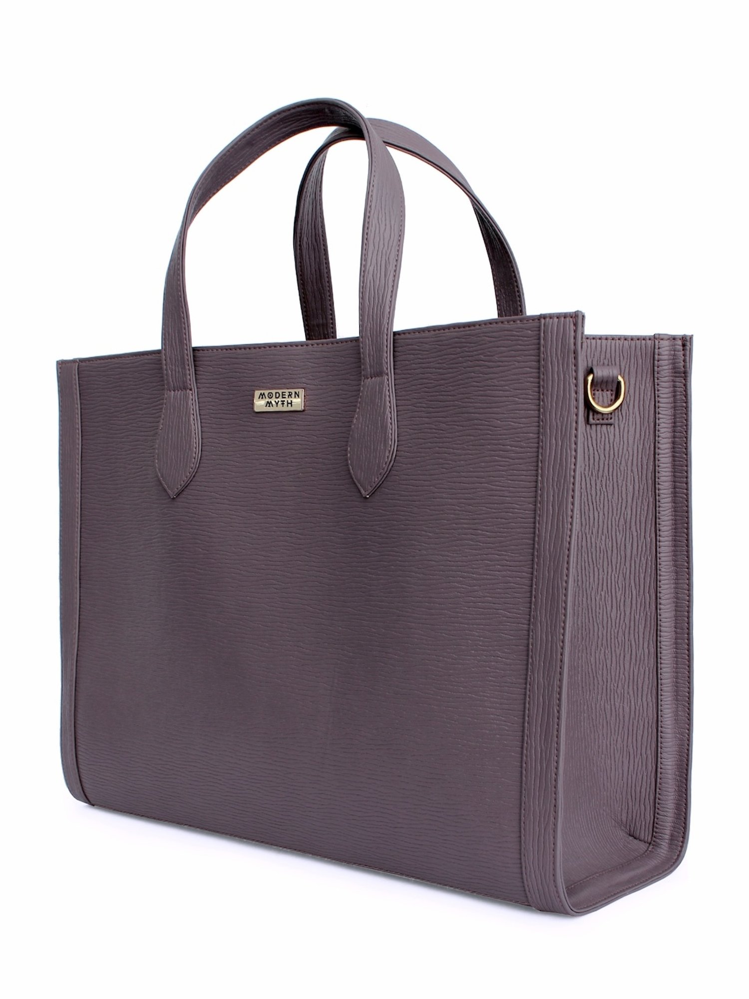 Modern Myth Cosmic Grey Textured Large Tote Bag