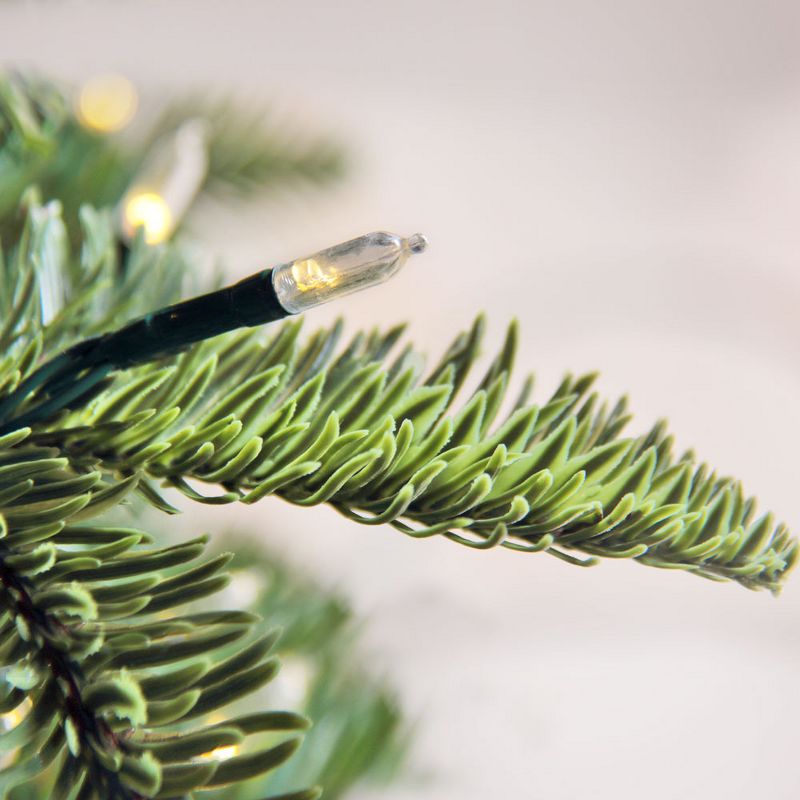 Easy Treezy Indoor Artificial 6 Foot Pre Lit Decorated Holiday Christmas Garland with White Lights, Poinsettias, Christmas Ornaments, and Pine Cones